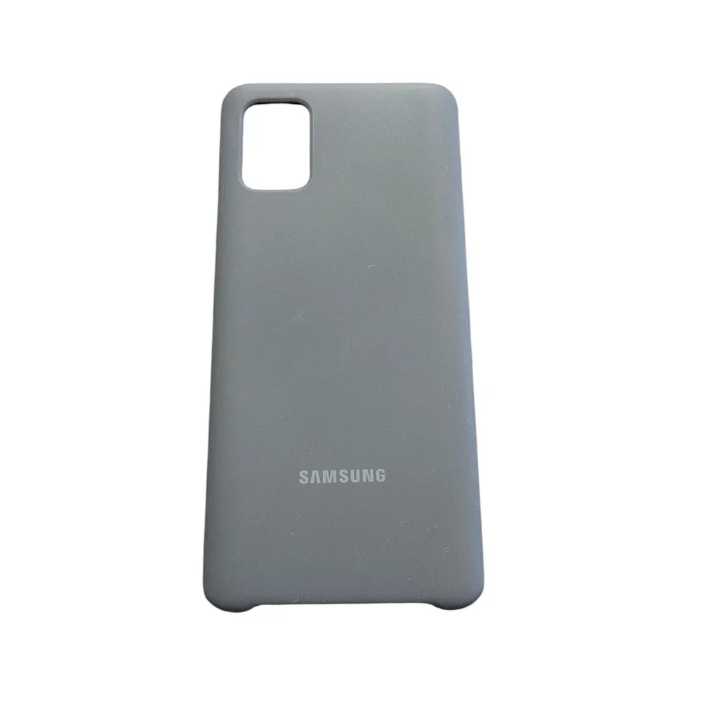 Mm7O Samsung Silicone Cover Case for Galaxy‎ A51 - Black